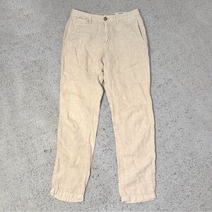 Seventy Sergio Tegon Linen Pants Men’s US 30 Relax Fit Beige